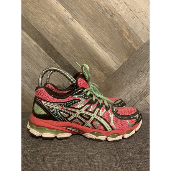 Asics | Shoes | Asics Gel Nimbus 6 Womens Size 8 Pink Green Athletic  Running T485n | Poshmark